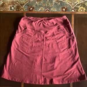 Prana Pink A-Line Midi Skirt for Casual Wear